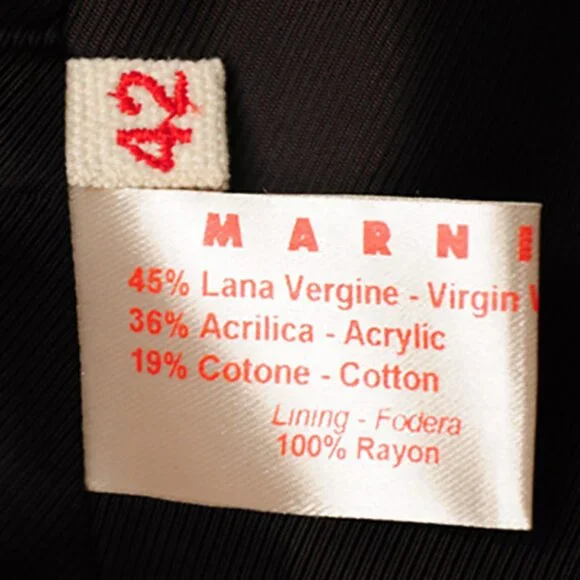 MARNI COAT LONG OVERSIZED JACKET MULTI COLOR WOOL CANVAS IT 46 / US 10